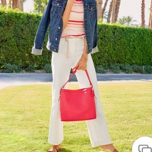 Talbots Size 18 Twill Wide Leg Pants with Rope belt